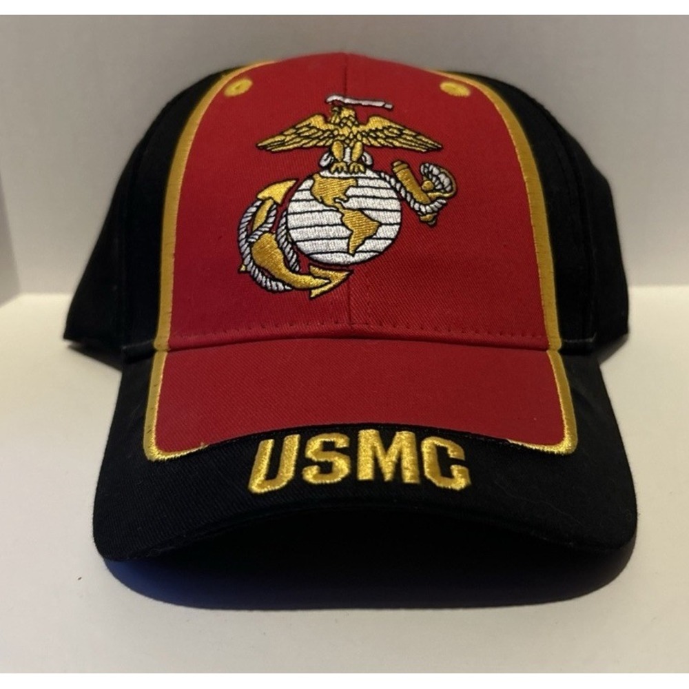 OFFICIALLY LICENSED USMC UNITED STATES MARINES TWO‎ TONE HAT ADJUSTABLE NEW CAP